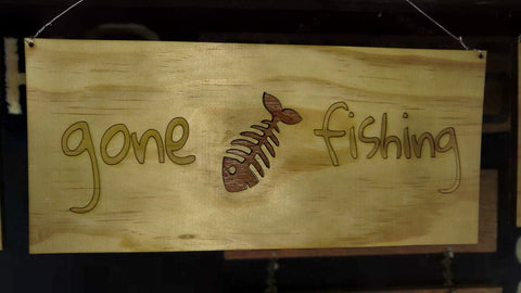 Gone Fishing Decorative Sign