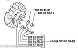 part flywheel assembly husqvarna chainsaw 395 503689401