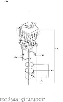 PART PISTON CYLINDER HUSQVARNA 450E 450 E chainsaw