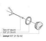 501819602, 501 81 96 02 Husqvarna Gas Fuel Tank Cap Chainsaw 530071266 OEM New