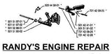 Throttle linkage rod Husqvarna 503445801 268 272 272xp