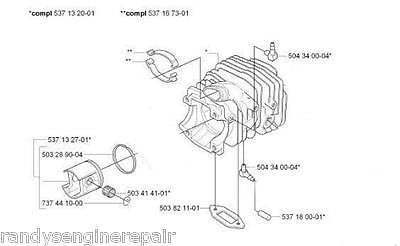 OEM PISTON & CYLINDER kit assy HUSQVARNA 339XP CHAINSAW