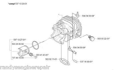 Piston & Cylinder kit assy HUSQVARNA 338XPT, 339XP