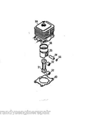 Shortblock Piston & Cylinder kit ASSEMBLY MCCULLOCH trimmer 224703