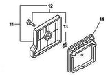 AIR FILTER + COVER LID echo cs 3000 301 300 305 306 340