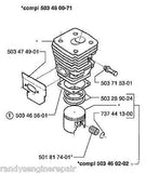 PART PISTON CYLINDER HUSQVARNA 385 chainsaw