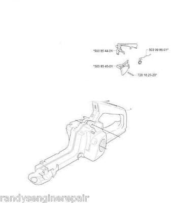 Fuel Tank Handle Assembly For Husqvarna 340 345 350 346XP 353 EPA Chainsaws - Orange Replacement
