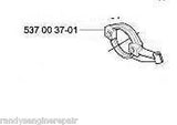 Carburetor flange intake boot clamp Husqvarna 385, 390 part 537003701