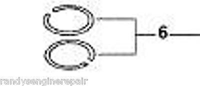 2 OEM Echo Piston Rings 10001142230 fits srm-3400, srm-3800, srm-340 New Genuine