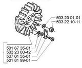 2 starter pawl springs HUSQVARNA 501673501 fits many