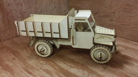 Laser Cut Wooden Model Kit Dump Truck Ages 8+. Customization available! FREE US SHIPPING!