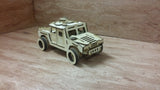 Laser Cut Wooden Model Kit Humvee Hummer Truck Ages 8+. Customization available! FREE US SHIPPING!