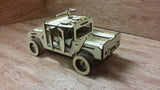 Laser Cut Wooden Model Kit Humvee Hummer Truck Ages 8+. Customization available! FREE US SHIPPING!