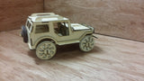 Laser Cut Wooden Model Kit JeepTruck Ages 8+. Customization available! FREE US SHIPPING!