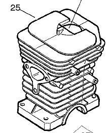 PART CYLINDER HUSQVARNA CHAINSAW 141 142 530069941 40cc