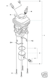 PART 544119902 PISTON CYLINDER KIT HUSQVARNA 445 445e 445 e chainsaw