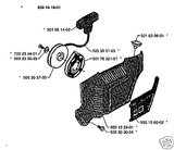 RECOIL STARTER PULLEY HUSQVARNA CHAINSAW 50 51 55
