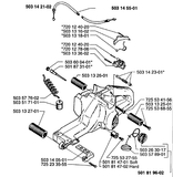 THROTTLE CABLE 503145501 HUSQVARNA CHAINSAW 3120 3120XP