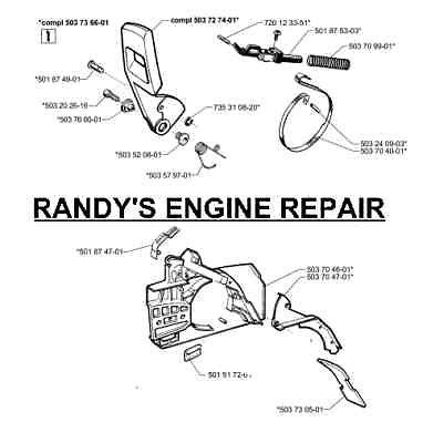 Chainbrake Assembly Husqvarna chainsaw 61, 66, 268, 266