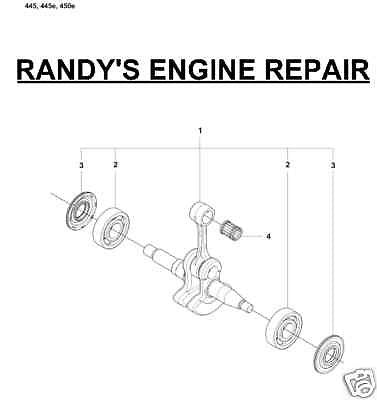 CRANKSHAFT 544061901 HUSQVARNA 445 445E 450E CHAINSAW
