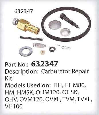 TECUMSEH 632347 Carburetor Kit Fits HM80, HM100 [31049]