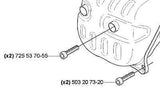 OEM Husqvarna Muffler Bolts 570 575 576 XP 575xp 576xp 725537055 503207320