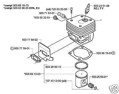 PART PISTON CYLINDER HUSQVARNA 365 SPECIAL chainsaw