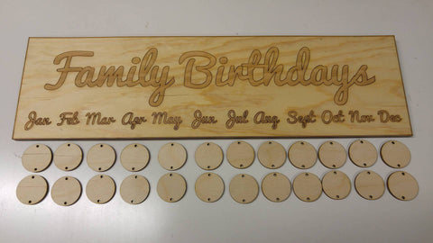 Family Birthdays Decorative Sign