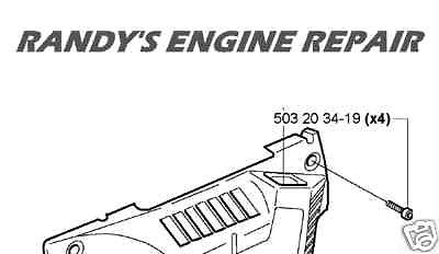 4 RECOIL COVER SCREWS HUSQVARNA FITS 395 394 epa xp