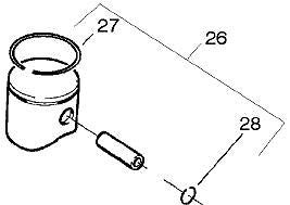 PART PISTON HUSQVARNA CHAINSAW 141 142 530069454 40cc
