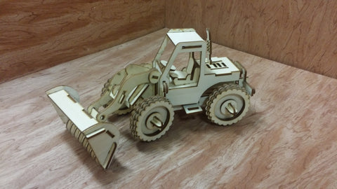 Laser Cut Wooden Model Kit Bucket Loader Excavator Ages 8+. Customization available! FREE US SHIPPING!