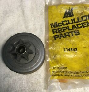 Vintage NOS Genuine mcculloch 250 clutch drum P/N 214542 = 214537