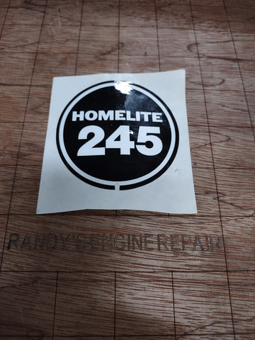 Decal for Homelite 245 chainsaw NOS OEM