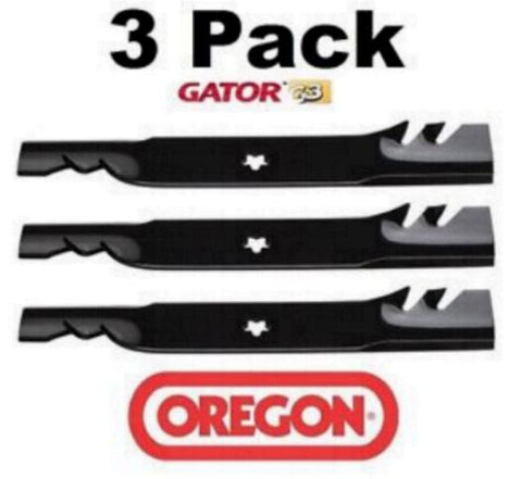 1 Set of 3 Oregon Gator Lawn Mower Blades 48" Deck replace Craftsman 532180054
