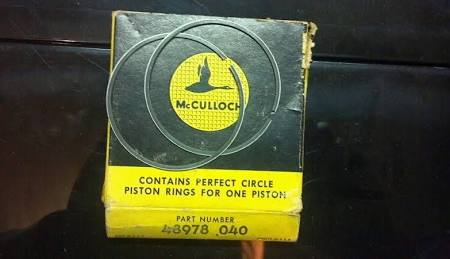 Piston Ring Set 48978 Vintage Mcculloch MC-8 MC-30 MC-7 MC-2 Kart engine 1-76 chainsaw