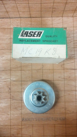 Laser replacement clutch drum sprocket w/bearing # MC19K8 MC-19-K8