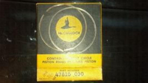 NOS .030" Piston rings # 47826 for vintage Mcculloch MAC MC-70 Go Kart engine