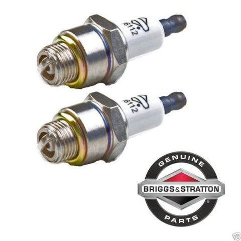 2 Pack Genuine Briggs & Stratton 796112 Spark Plug Replace Champion J19LM RJ19LM