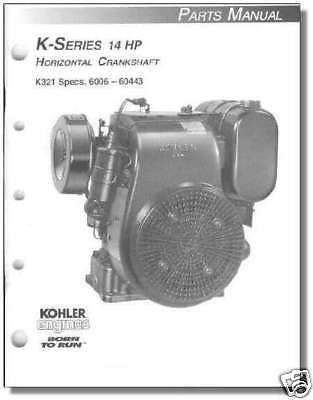 TP-691-B NEW PARTS Manual For K321 KOHLER Engine