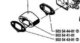 Husqvarna 503544101 Intake Manifold with Gaskets fits 262 chainsaw