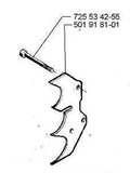 Husqvarna 501918101 725534255 felling dog bucking spike w/mounting screwS 288 281