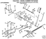 POULAN RIDER MOWER 139868 532139868 SUSPENSION ARM