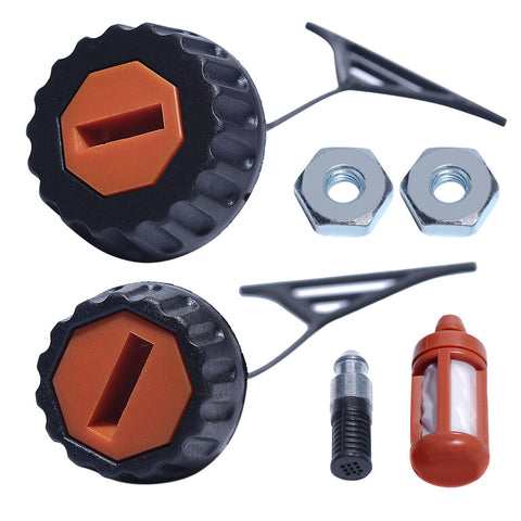 Gas Fuel Oil Cap Kit For Stihl 020 024 026 028 AV Super 036 046 048 050 Chainsaw