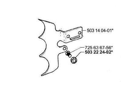 Felling Dog spike W/mounting hardware Husqvarna 3120 xp 503140401 saw part