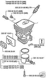 OEM Genuine PART PISTON CYLINDER kit assy HUSQVARNA 345 chainsaw