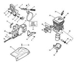 OEM genuine 530069940 Husqvarna 36 Cylinder assy