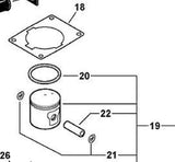 Echo P021014973 Piston Kit Assembly fits models listed w/ cylinder head gasket