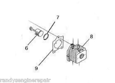 OEM Homelite, Craftsman 30cc Piston & Cylinder kit Assy UP07146A + UP03366