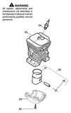 Husqvarna 530069944 530069317 36, 136, 137 Chainsaw Piston Assembly Genuine New