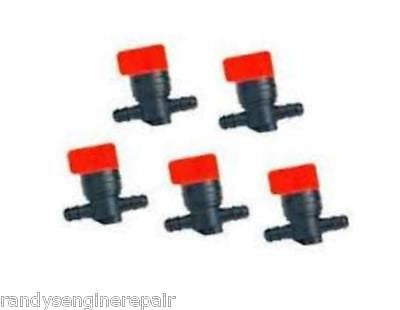 (5) 1/4" In-Line Straight Fuel Gas Cut-OFF / SHUT-OFF VALVES Petcock Motorcycle